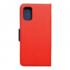 Peňaženkové puzdro Fancy Book na Samsung Galaxy A02s Červený / Námornícka modrá