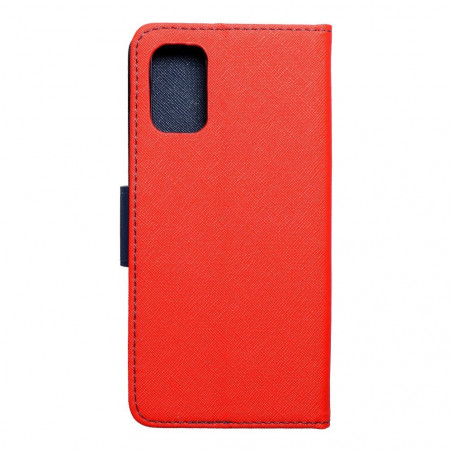 Peňaženkové puzdro Fancy Book na Samsung Galaxy A02s Červený / Námornícka modrá
