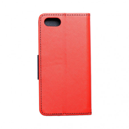 Peňaženkové puzdro Fancy Book na Apple iPhone SE 2020 Červený / Námornícka modrá