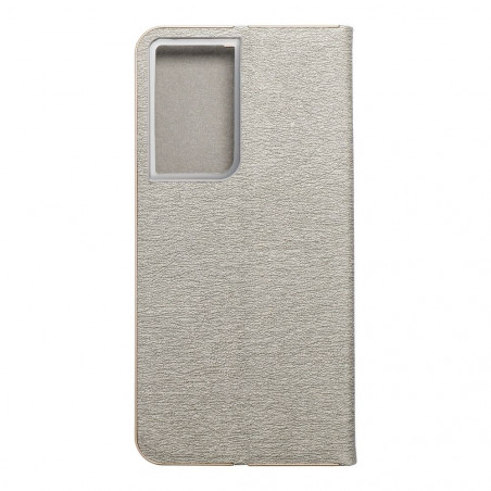 Peňaženkové puzdro LUNA Book Gold na Samsung Galaxy S21 Ultra 5G Elegant Strieborný