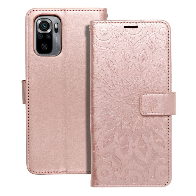 Peňaženkové puzdro MEZZO Book na XIAOMI Mi 11 Lite Mandala  Ružovo-zlatý