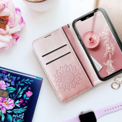 Peňaženkové puzdro MEZZO Book na XIAOMI Mi 11 Lite Mandala  Ružovo-zlatý