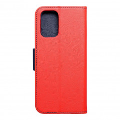 Peňaženkové puzdro Fancy Book na XIAOMI Redmi Note 10S Červený / Námornícka modrá