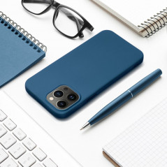 Kryt Silicone na Apple iPhone 12 Elegant  Modrý