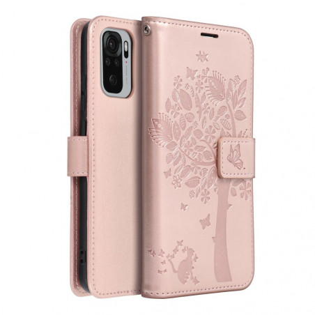 Peňaženkové puzdro MEZZO Book na XIAOMI Mi 11 Lite 5G Strom  Ružovo-zlatý