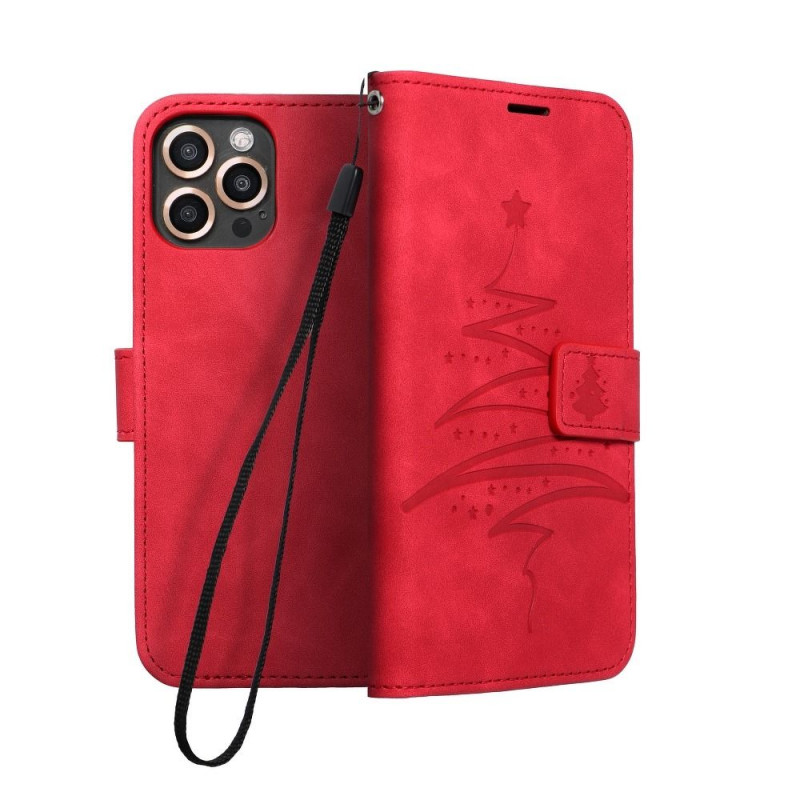 Peňaženkové puzdro MEZZO Book na XIAOMI Redmi Note 10 Strom  Červený
