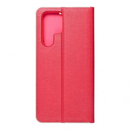 Peňaženkové puzdro LUNA Book Gold na Samsung Galaxy S22 Ultra Elegant Červený