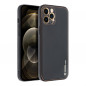Kryt Leather na Apple iPhone 12 Pro Max Čierny
