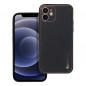 Kryt Leather na Apple iPhone 12 Čierny