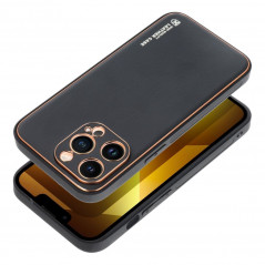 Kryt Leather na Apple iPhone 12 Čierny