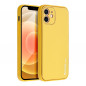 Kryt Leather na Apple iPhone 12 Žltý
