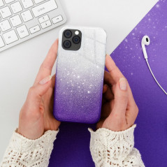 Kryt Shining na Samsung Galaxy A52s 5G Prehľadný a fialový