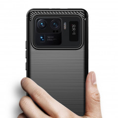 Kryt Carbon na XIAOMI Mi 11 Ultra Elegant  Čierny