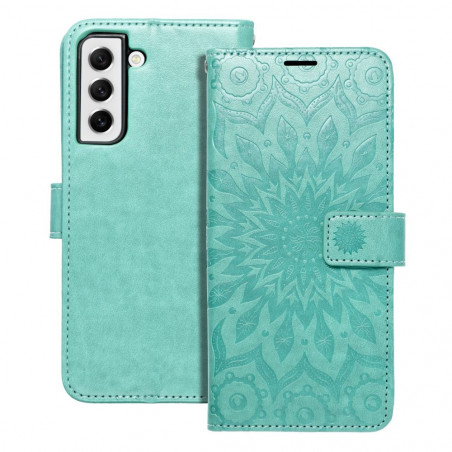 Peňaženkové puzdro MEZZO Book na Samsung Galaxy S21 FE 5G Mandala Zelený