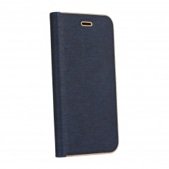 Peňaženkové puzdro LUNA Book Gold na Apple iPhone SE 2022 5G Elegant Námornícka modrá