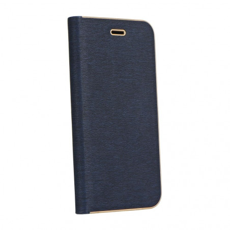 Peňaženkové puzdro LUNA Book Gold na Apple iPhone SE 2022 5G Elegant Námornícka modrá