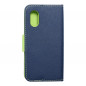 Peňaženkové puzdro Fancy Book na Samsung Galaxy Xcover 5 Námornícka modrá / Limetkovo zelený