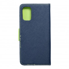 Peňaženkové puzdro Fancy Book na Samsung Galaxy A02s Námornícka modrá / Limetkovo zelený