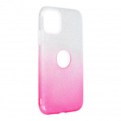 Kryt Shining na Apple iPhone 11 Prehľadný a ružový