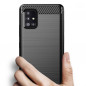 Kryt Carbon na Samsung Galaxy A51 LTE Elegant  Čierny