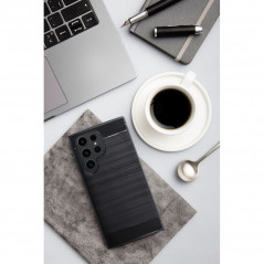 Kryt Carbon na Samsung Galaxy A51 LTE Elegant  Čierny