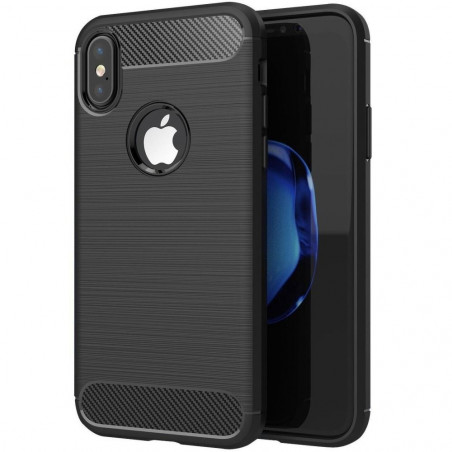Kryt Carbon na Apple iPhone X Elegant Čierny
