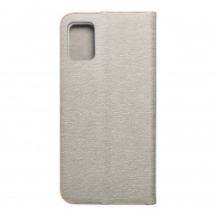 Peňaženkové puzdro LUNA Book Gold na Samsung Galaxy A51 LTE Elegant Strieborný