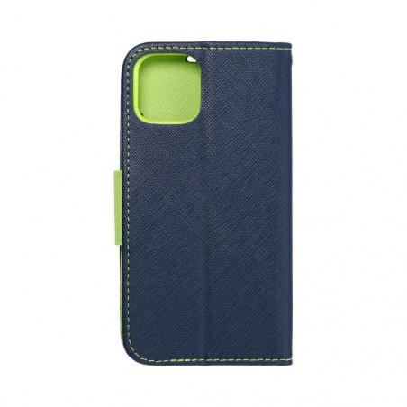 Peňaženkové puzdro Fancy Book na Apple iPhone 11 Pro Námornícka modrá / Limetkovo zelený