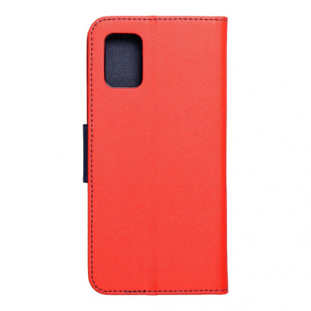 Peňaženkové puzdro Fancy Book na Samsung Galaxy A51 LTE Červený / Námornícka modrá