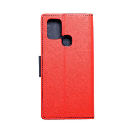 Peňaženkové puzdro Fancy Book na Samsung Galaxy A21s Červený / Námornícka modrá