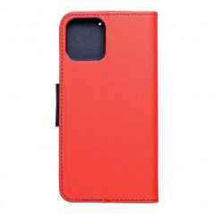 Peňaženkové puzdro Fancy Book na Apple iPhone 12 Pro Červený / Námornícka modrá