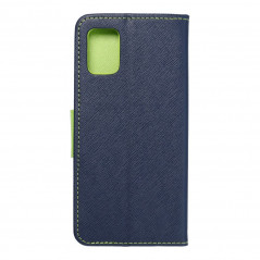 Peňaženkové puzdro Fancy Book na Samsung Galaxy A51 LTE Námornícka modrá / Limetkovo zelený