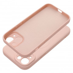 Kryt Silicone Mag Cover na Apple iPhone 15 MagSAFE  Ružový