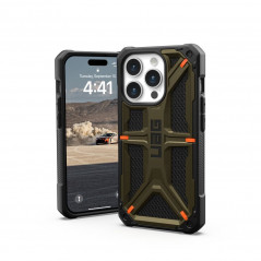 Kryt Urban Armor Gear Monarch Pro na Apple iPhone 15 Pro MagSAFE Kevlar element green