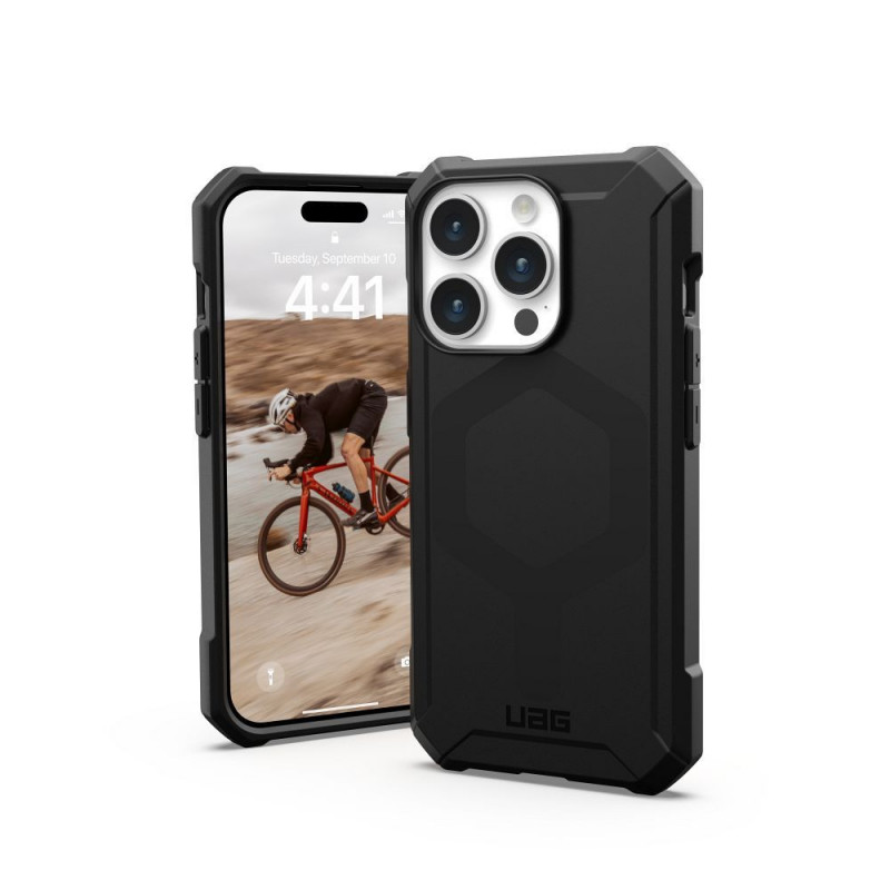 Kryt Urban Armor Gear Essential na Apple iPhone 15 Pro Prémiové puzdro  MagSAFE  Čierny