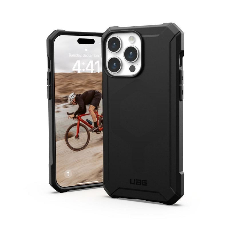 Kryt Urban Armor Gear Essential na Apple iPhone 15 Pro Max Prémiové puzdro  MagSAFE  Čierny
