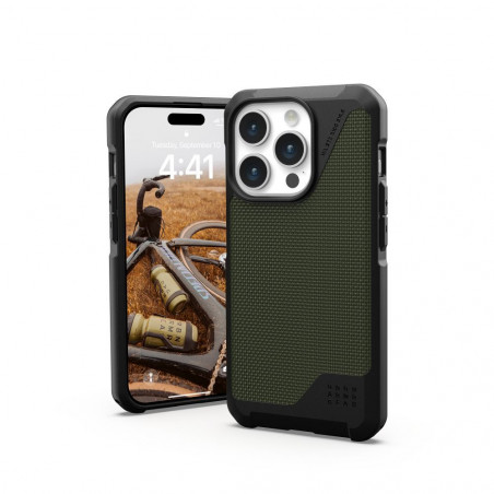 Kryt Urban Armor Gear Metropolis LT na Apple iPhone 15 Pro Prémiové puzdro Kevlarová oliva