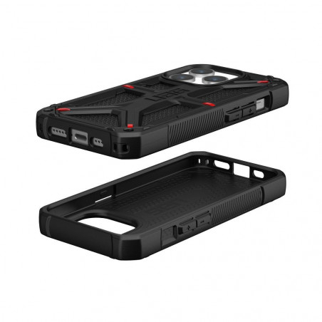 Kryt Urban Armor Gear Monarch na Apple iPhone 15 Pro Prémiové puzdro MagSAFE Kevlarovo čierny