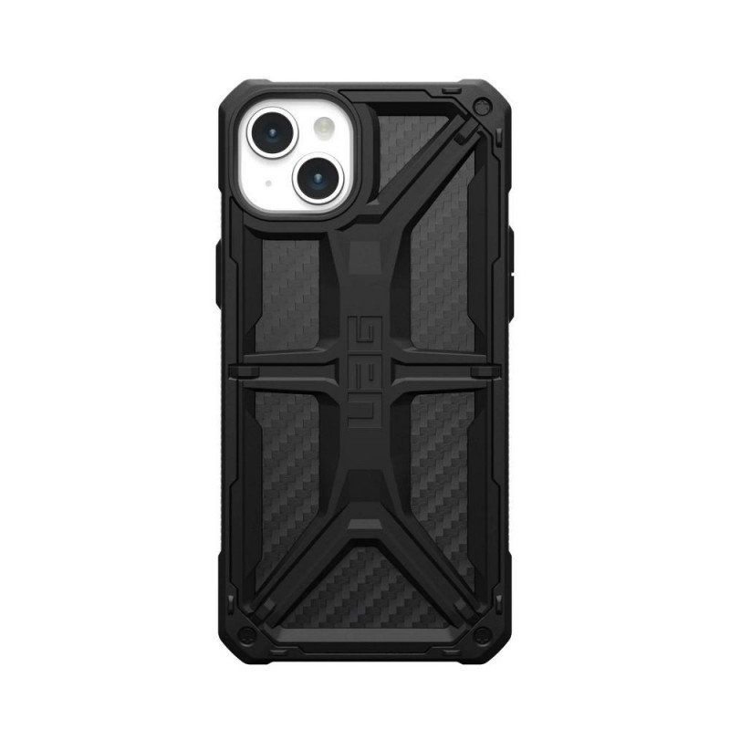 Kryt Urban Armor Gear Monarch na Apple iPhone 15 Plus Prémiové puzdro  MagSAFE  Uhlíkové vlákno