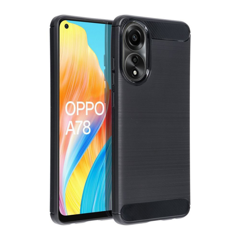 Kryt Carbon na Oppo A78 4G Elegant  Čierny