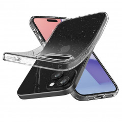 Kryt Spigen Liquid Crystal na Apple iPhone 15 Krištáľovo čistý  Trblietavý kryštál