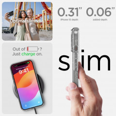 Kryt Spigen Liquid Crystal na Apple iPhone 15 Krištáľovo čistý  Trblietavý kryštál