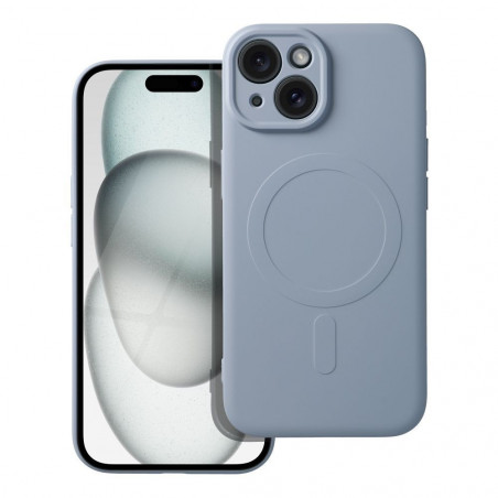 Kryt Silicone Mag Cover na Apple iPhone 15 MagSAFE Svetlo modrý