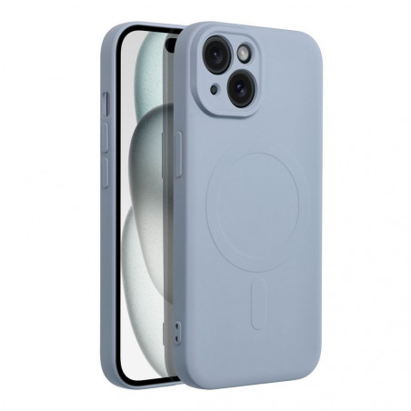 Kryt Silicone Mag Cover na Apple iPhone 15 MagSAFE Svetlo modrý
