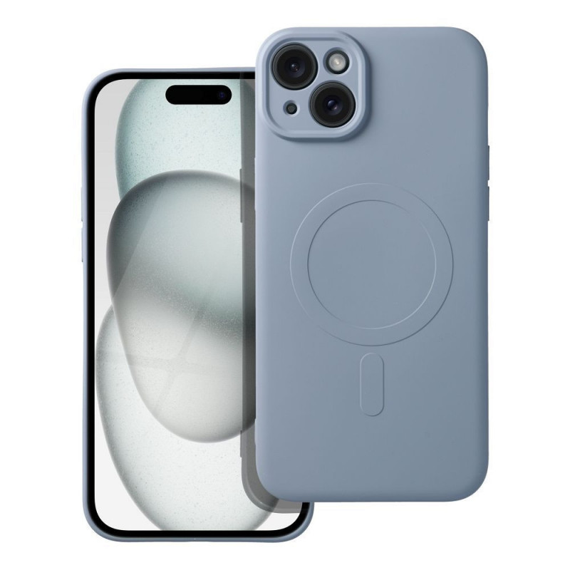 Kryt Silicone Mag Cover na Apple iPhone 15 Plus MagSAFE  Svetlo modrý