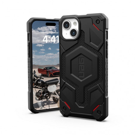 Kryt Urban Armor Gear Monarch Pro na Apple iPhone 15 Plus MagSAFE Kevlarovo čierny
