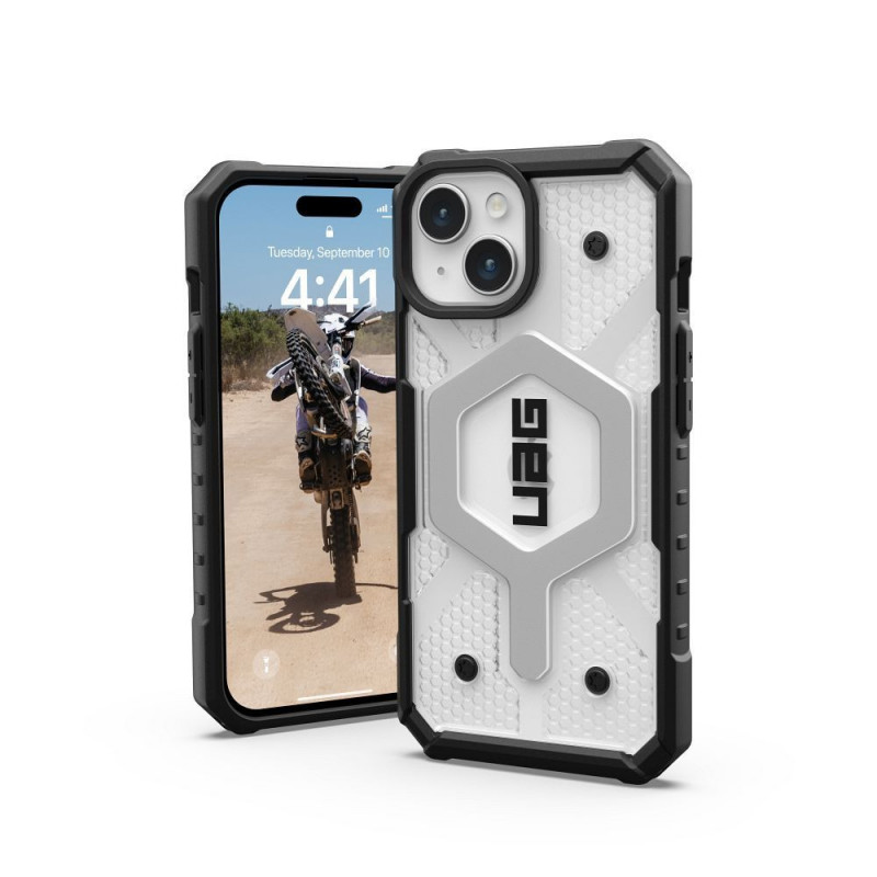 Kryt Urban Armor Gear Pathfinder na Apple iPhone 15 Prémiové puzdro  MagSAFE  Ľadová