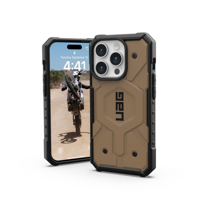 Kryt Urban Armor Gear Pathfinder na Apple iPhone 15 Pro Prémiové puzdro  MagSAFE  Tmavá zem