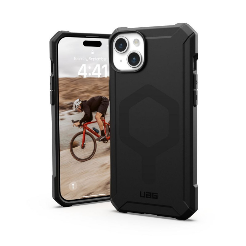 Kryt Urban Armor Gear Essential na Apple iPhone 15 Plus Prémiové puzdro  MagSAFE  Čierny