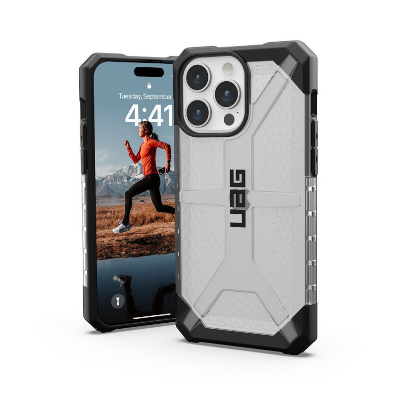 Kryt Urban Armor Gear Plasma na Apple iPhone 15 Pro Max Ľadová